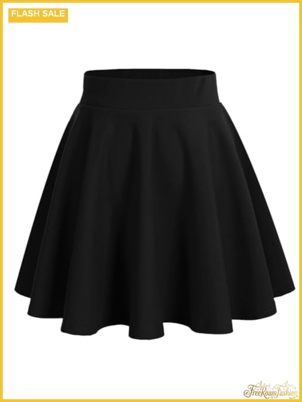 Women's Stretchy High Waist A-Line Mini Skirt Casual Skater
